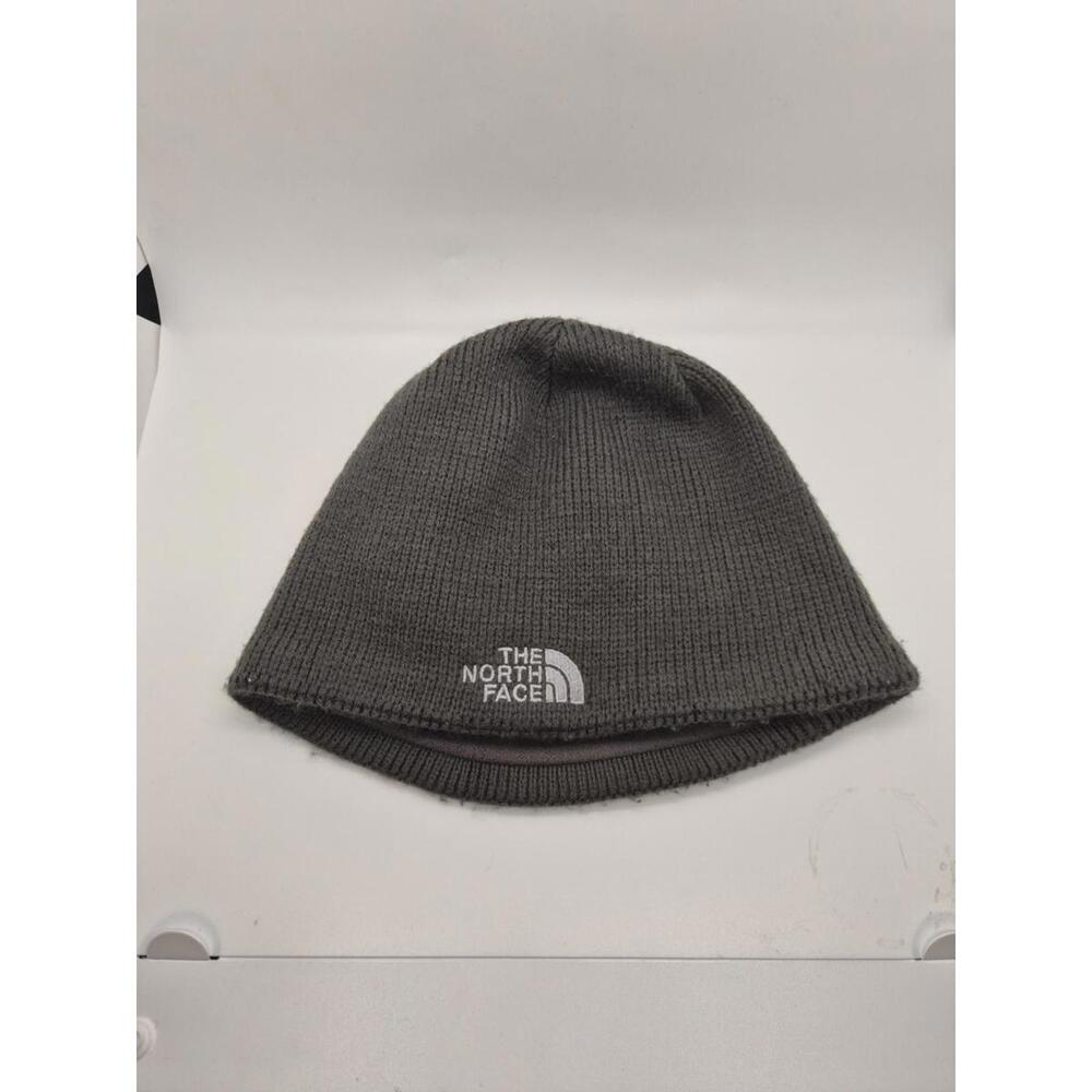 THE NORTH FACE Cap Hat Adult One Size Beanie Ribbed Ski Winter dark gray